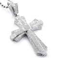 Мода Micro Pave Настройка 925 серебро Крест подвески ювелирные изделия